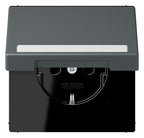 Jung LC1520BFNAKL202 SCHUKO-Steckd.KI m. Klappdeckel m.S
