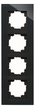 Kopp 406605001 HK07 Glas Abdeckrahmen 4f schwarz