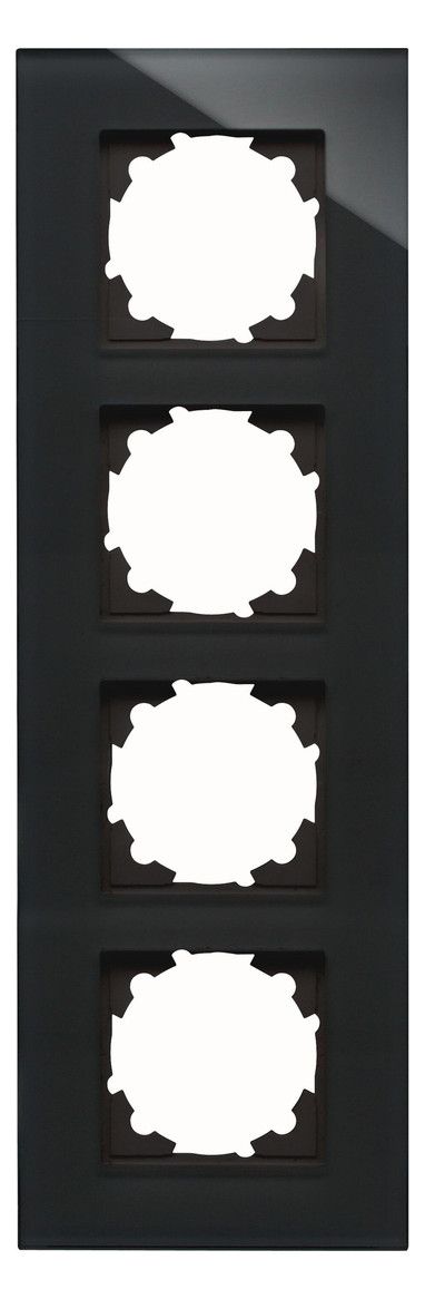 Kopp 406605001 HK07 Glas Abdeckrahmen 4f schwarz