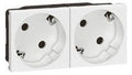 Legrand 077252 Schuko Steckdose 45° 2-fach 4-modulig Mosaic weiß