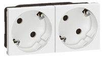 Legrand 077252 Schuko Steckdose 45° 2-fach 4-modulig Mosaic weiß