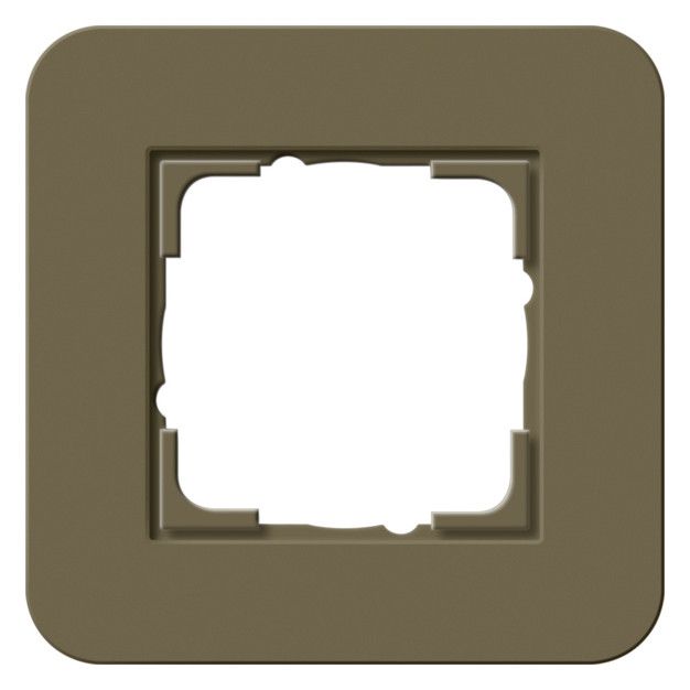 GIRA 0211416 Abdeckrahmen 1fach E3 Umbra/Reinweiß glänzend Soft-Touch