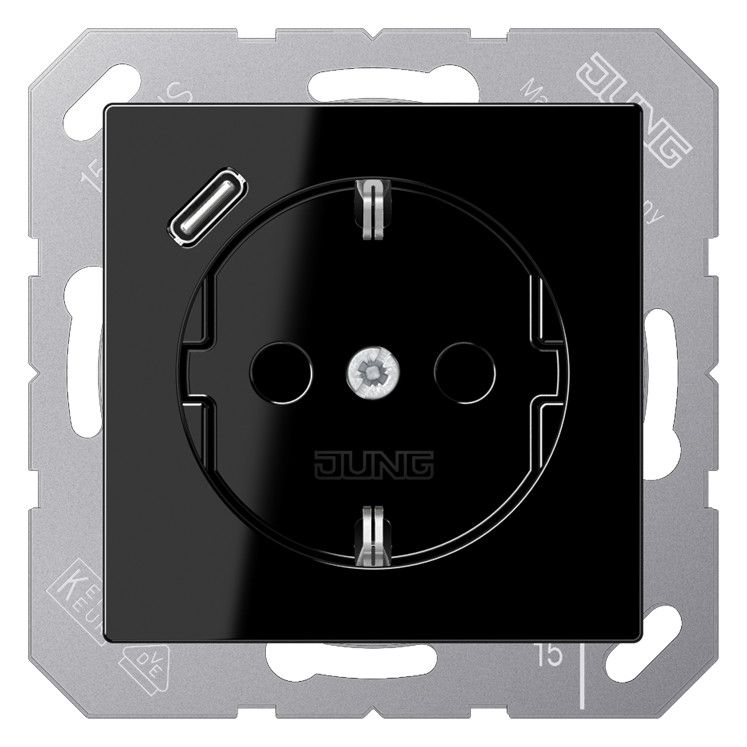 Jung A1520-18CSW SCHUKOsteckdose m.USB Typ C