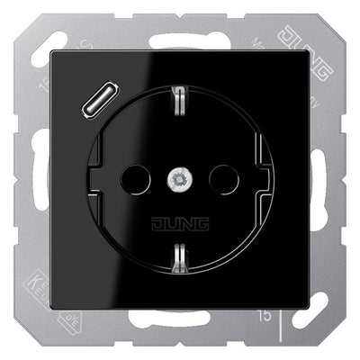 Jung A1520-18CSW SCHUKOsteckdose m.USB Typ C