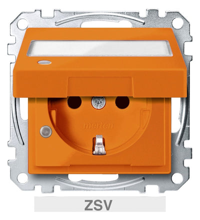 Mert MEG 2313-0302 SCHUKO-Steckdose BRS Sonder Klappd. Ko.+Schriftf. ZSV or.S.M