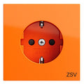 GIRA 4453709 SCHUKO-Steckdose SH ZSV Flächenschalter Orange