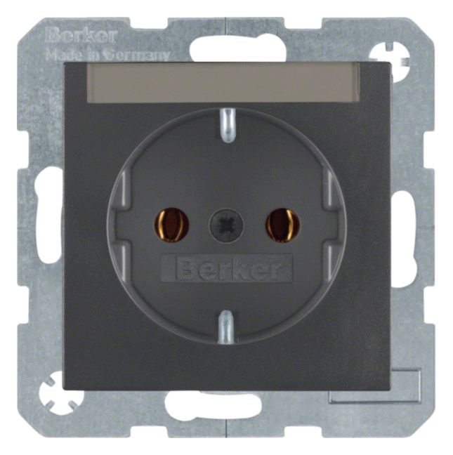 Berker 47501606 Steckdose SCHUKO m.B-feld B.3/B.7 anthrazit matt