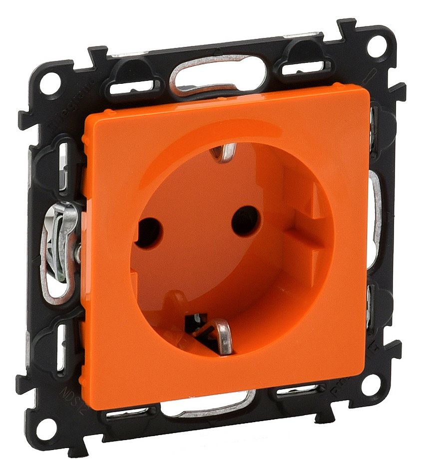 Legrand 753229 Schuko Steckdose erh.Berührungsschutz Valena Life orange