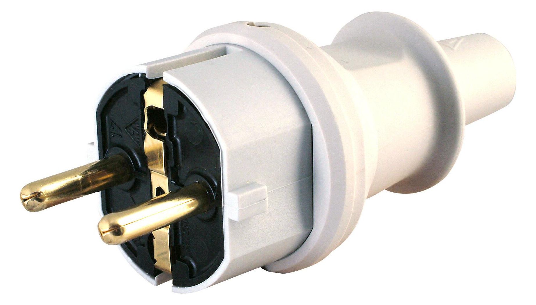 Kopp 173004009 Schuko Stecker Einsatz Polyamid/Kappe PVC bruchfest 2 Schukos.u