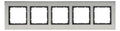 Berker 10253606 Rahmen 5fach waagerecht B.7 Edelstahl/anthrazit