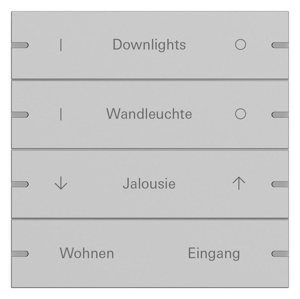 GIRA 5034915 Wippenset 4fach indiv. Tastsensor4 TS4 Alu Grau matt (lack.)