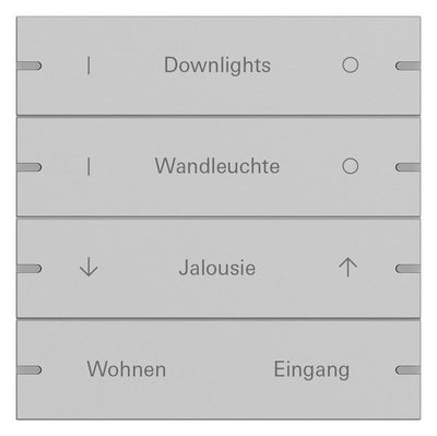 GIRA 5034915 Wippenset 4fach indiv. Tastsensor4 TS4 Alu Grau matt (lack.)
