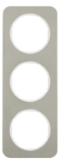Berker 10132114 Rahmen 3fach R.1 Edelstahl/polarweiß