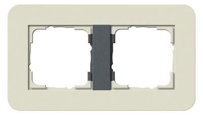 GIRA 0212427 Abdeckrahmen 2fach E3 Sand/Anthrazit Soft-Touch