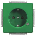 BJ 20 EUCBL-84 SCHUKO Steckdosen-Einsatz grün RAL6032 future linear Steckdosen