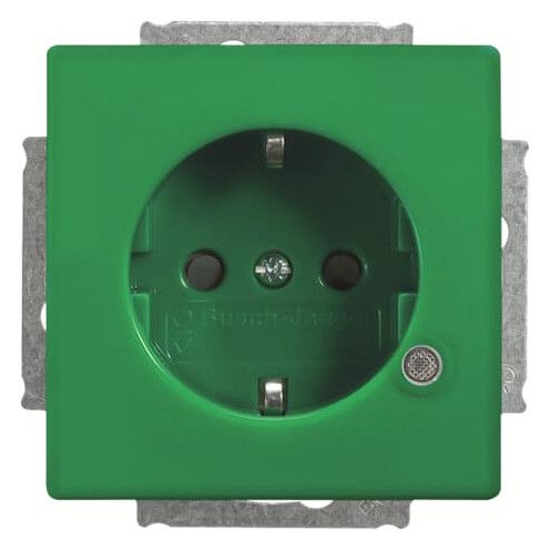 BJ 20 EUCBL-84 SCHUKO Steckdosen-Einsatz grün RAL6032 future linear Steckdosen