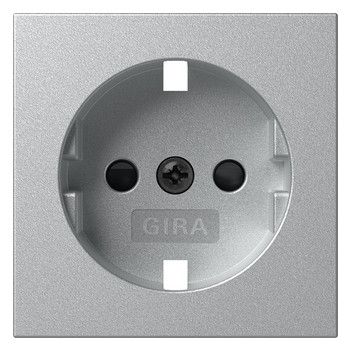 GIRA 492126 Abdeckung SCHUKO-Steckdose m.Shutter System 55 Farbe Alu