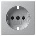 GIRA 492126 Abdeckung SCHUKO-Steckdose m.Shutter System 55 Farbe Alu