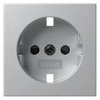 GIRA 492126 Abdeckung SCHUKO-Steckdose m.Shutter System 55 Farbe Alu