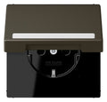 Jung LC1520BFNAKL241 SCHUKO-Steckd.KI m. Klappdeckel m.S