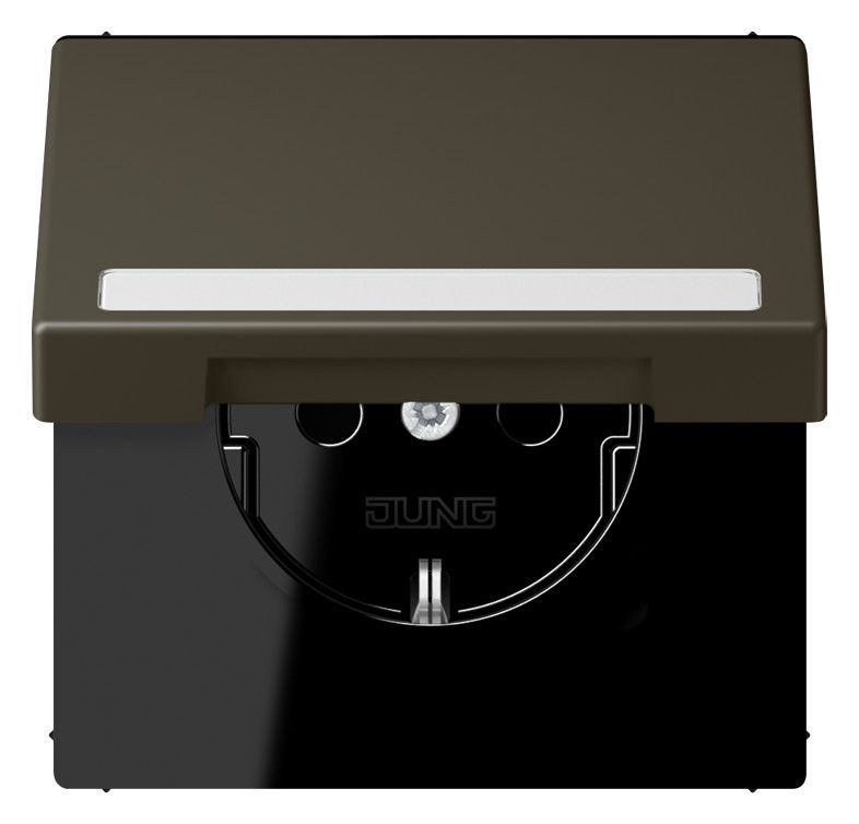 Jung LC1520BFNAKL241 SCHUKO-Steckd.KI m. Klappdeckel m.S
