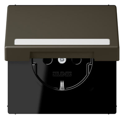 Jung LC1520BFNAKL241 SCHUKO-Steckd.KI m. Klappdeckel m.S