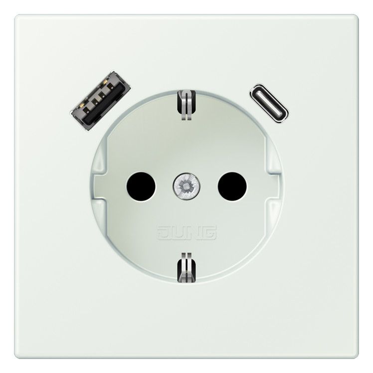 Jung LC1520-15CA210 SCHUKO-Steckd.m.USB Typ AC LC32024