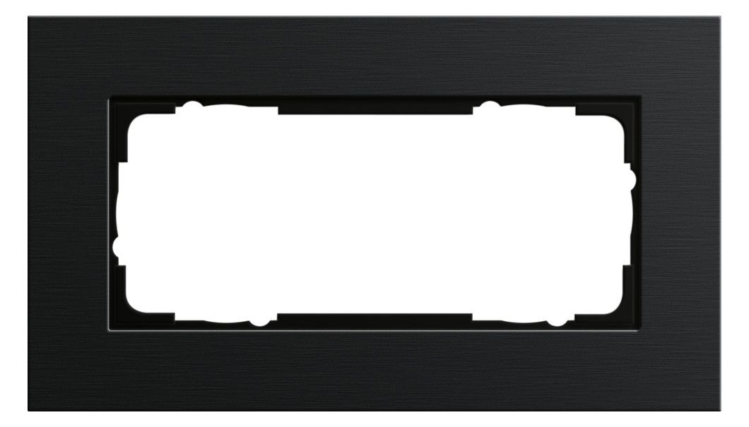 GIRA 1002126 Abdeckrahmen 2f o.Mittelst. Esprit Aluminium Schwarz (eloxiert)