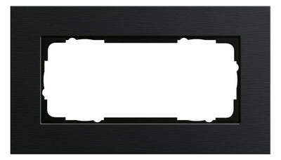 GIRA 1002126 Abdeckrahmen 2f o.Mittelst. Esprit Aluminium Schwarz (eloxiert)