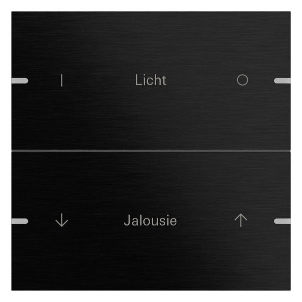 GIRA 5032126 Wippenset 2fach indiv. Tastsensor4 TS4 Alu Schwarz (eloxiert)