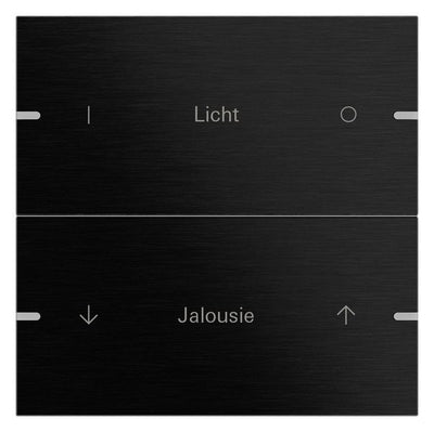 GIRA 5032126 Wippenset 2fach indiv. Tastsensor4 TS4 Alu Schwarz (eloxiert)