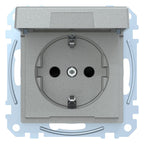 Mert MEG 2314-0460 SCHUKO-Steckdose BRS Klappd. IP44 StK aluminium System M