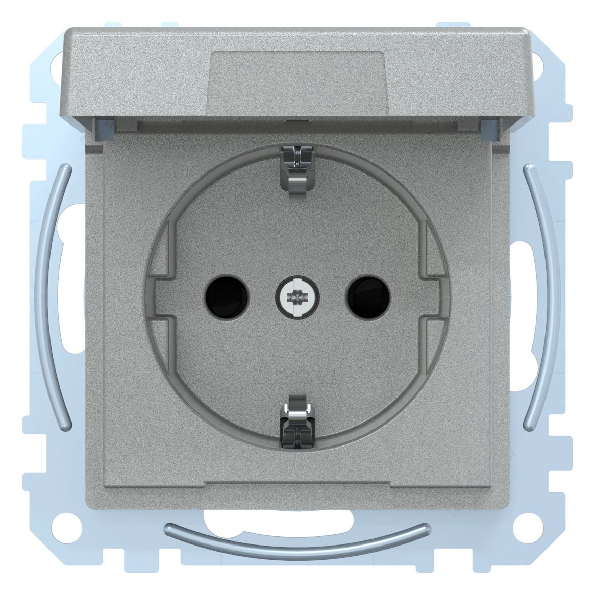 Mert MEG 2314-0460 SCHUKO-Steckdose BRS Klappd. IP44 StK aluminium System M
