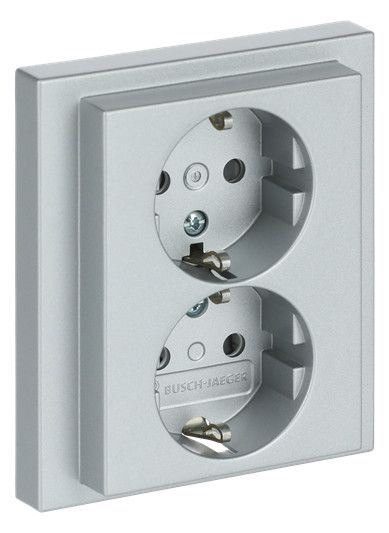BJ 202 EUJB-83 SCHUKO® Doppelsteckdose volle Abdeckung EBS