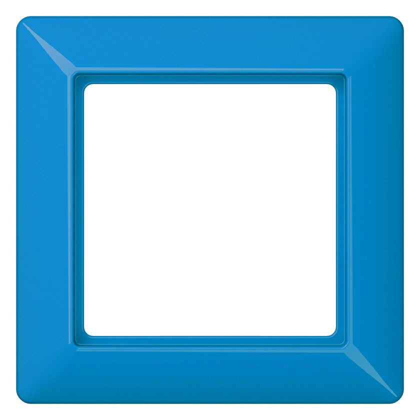 Jung AS581GLBL Rahmen 1fach 80,5x80,5mm Serie AS blau