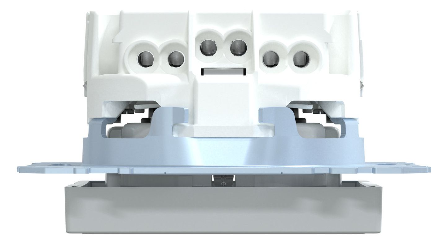Mert MEG 2302-0329 SCHUKO-Steckdose BRS Sonder m.Schriftfeld StK lichtgrau Sys.M