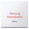 Mert 435119 Wippe m.Kontrollfenster+ Aufd. Heizungsnot polarweiß glänz. Sys.M