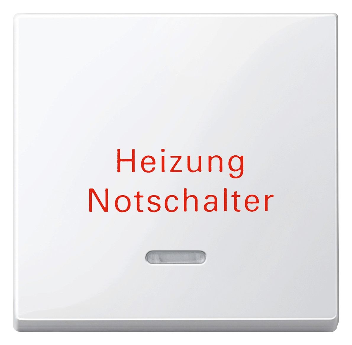 Mert 435119 Wippe m.Kontrollfenster+ Aufd. Heizungsnot polarweiß glänz. Sys.M