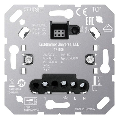 Jung 1711DE Tastdimmer UNI LED mit Nebenstelleneingang UP