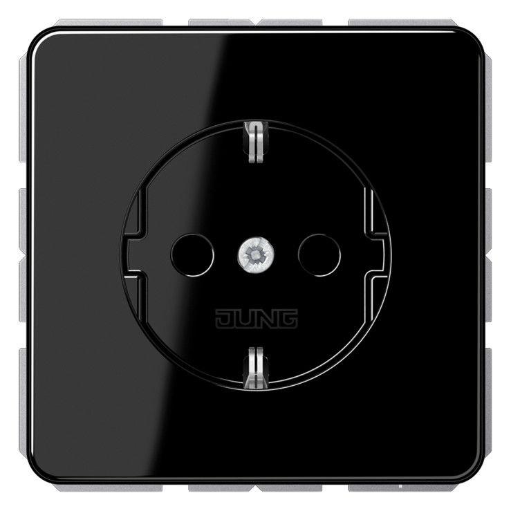 Jung CD1520NBFSW SCHUKO Steckdose o.Kralle bruchsicher schwarz