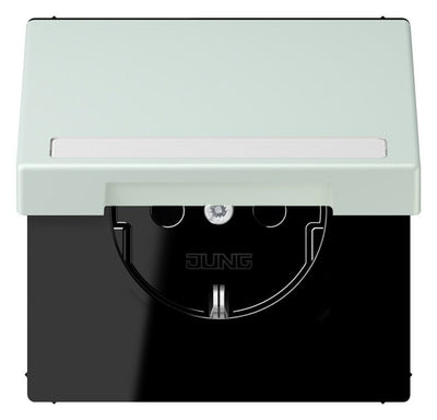 Jung LC1520BFNAKL215 SCHUKO-Steckd.KI m. Klappdeckel m.S
