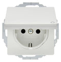 Berker 47446089 Steckdose SCHUKO+Klappd. u.erh.BS Q.1/Q.3 polarweiß samt