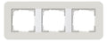 GIRA 0213411 Abdeckrahmen 3fach E3 Hellgrau/Reinweiß glänzend Soft-Touch