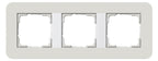 GIRA 0213411 Abdeckrahmen 3fach E3 Hellgrau/Reinweiß glänzend Soft-Touch