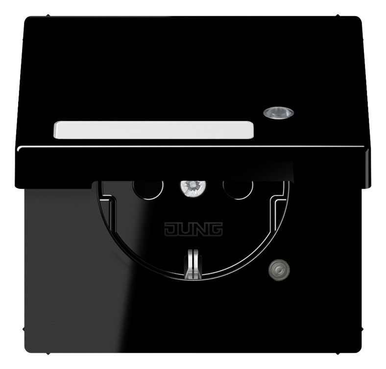 Jung LS 1520 NAKLKO SW SCHUKO-Steckdose 16A 250V Berührungs.- schutz Klappd.SF