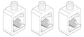 ABN XASRK12 Rahmenklemme NH1 35-150qmm CU-u.ALU-Leiter (Set 3St)