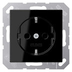 Jung A1520NBFSW SCHUKO Steckdose o.Kralle bruchsicher Serie A schwarz