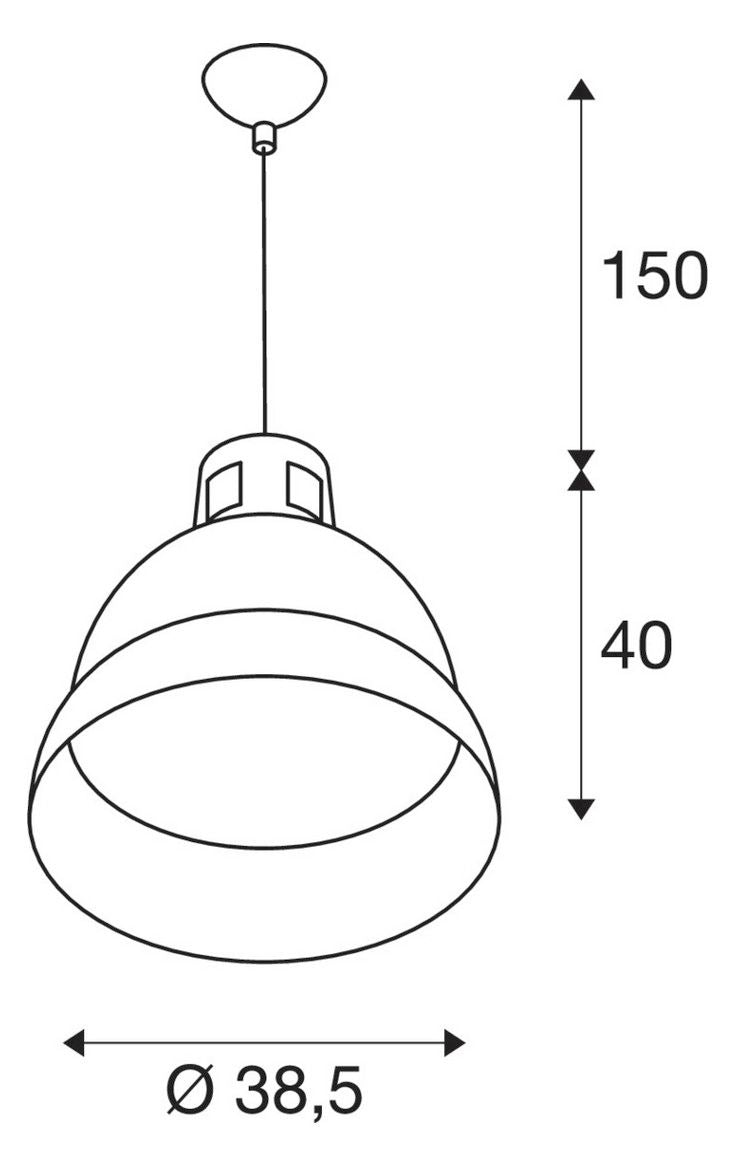 SLV 165359 PARA 380 Reflektorleuchte schwarz E27 max.160W