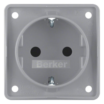 Berker 947792506 Steckdose SCHUKO m.erh.BS Integro grau matt