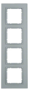 Berker 10146414 Glasrahmen 4fach B.7 Alu